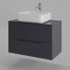 Тумба с раковиной Orange Line Li-80TugMDF+B05-500W графит матовый, 80.5 см фото 3
