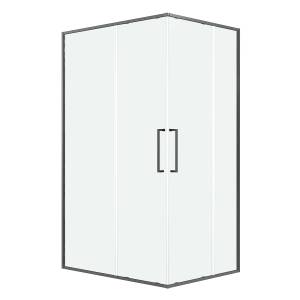 Душевая перегородка Niagara Nova NG-6336-1090GR профиль графит сатин, стекло прозрачное, 100x90x195