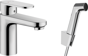 Смеситель для раковины Hansgrohe Vernis Blend 71215000 с гигиеническим душем, хром