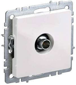 ТВ-розетка оконечная IEK Brite BR-A10-O-K01 белый