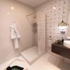 Душевая перегородка Good Door Walk in SP-80-W-BG ВИ00028 профиль матовое золото, стекло рифленое, 80x195 фото 3