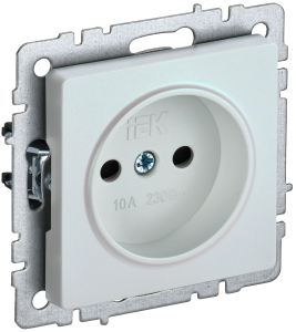 Розетка 1-местная с защитными шторками IEK Brite BR-R13-10-K36 жемчуг
