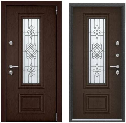 Входная стальная дверь Torex SNEGIR PRO-C PP 3611539 ФМ Черное дерево/ПВХ Дуб коньяк 2000x880