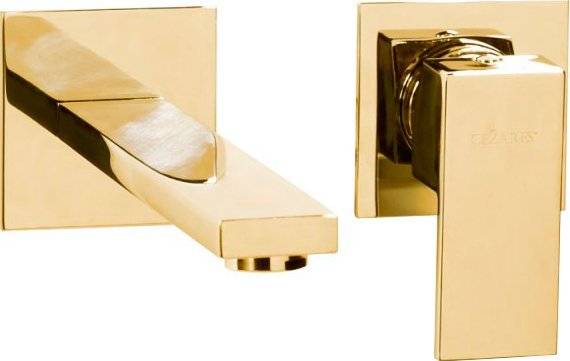 Смеситель для раковины Cezares Unika BLI2-03/24 С ВНУТРЕННЕЙ ЧАСТЬЮ золото
