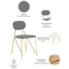 Стул Bradex Home Alice FR 0164, темно-серый фото 6