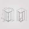 Душевой уголок AM.PM X-Joy W94G-403-100280-MТ1К профиль хром матовый, стекло прозрачное, 100x80 фото 8