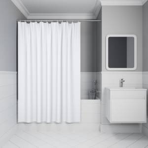 Штора для ванной Iddis Decor DW01P18i11 полиэстер, 200х180, белый