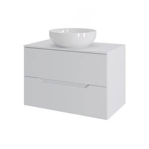 Тумба с раковиной Orange Line Li-70TuwMDF+B07-420W белый матовый, 70 см