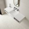 Раковина Vincea Solid Surface VWB-6S212MW из искусственного камня, 1200x400x200, подвесная, цвет белый матовый фото 3