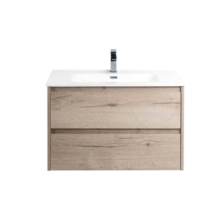 Тумба с раковиной BelBagno Kraft 80 rovere galifax bianco