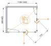 Душевой уголок Cezares ELENA-W-AH-2-120/90-C-Cr профиль хром, стекло прозрачное, 120x90x195 фото 5