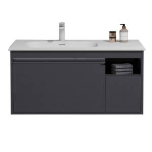 Тумба с раковиной Black&White U910.1000 черная, 100x48
