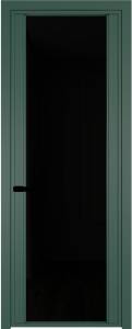 Межкомнатная дверь Profil Doors 2 AGP цвет профиля Зеленый воск, стекло безопасное 6 мм черный триплекс 700x2000