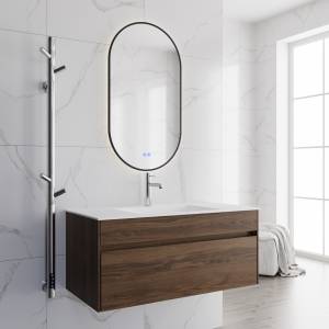 Тумба с раковиной Vincea Chiara 1000 1 выкатной ящик, C.Oak, раковина белая