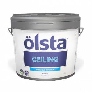 Краска интерьерная для потолков Olsta Ceiling белая 0.9л