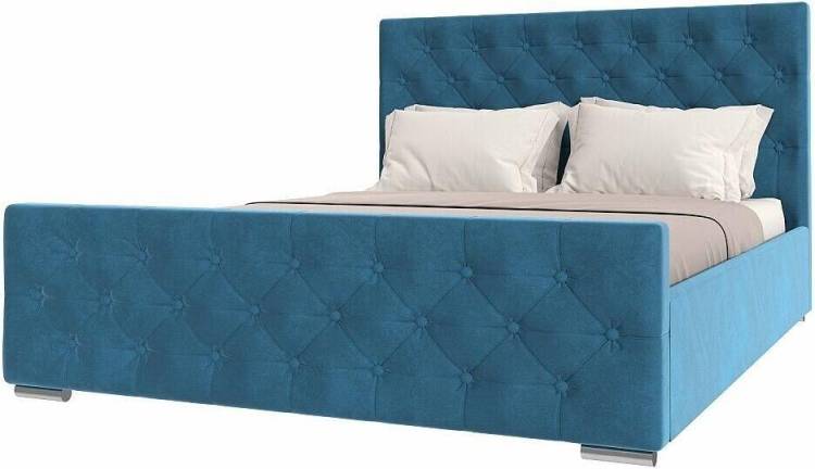 Кровать 1800х2000 НК-Мебель Интеро 72306781 Синий 110x189.4x220.5