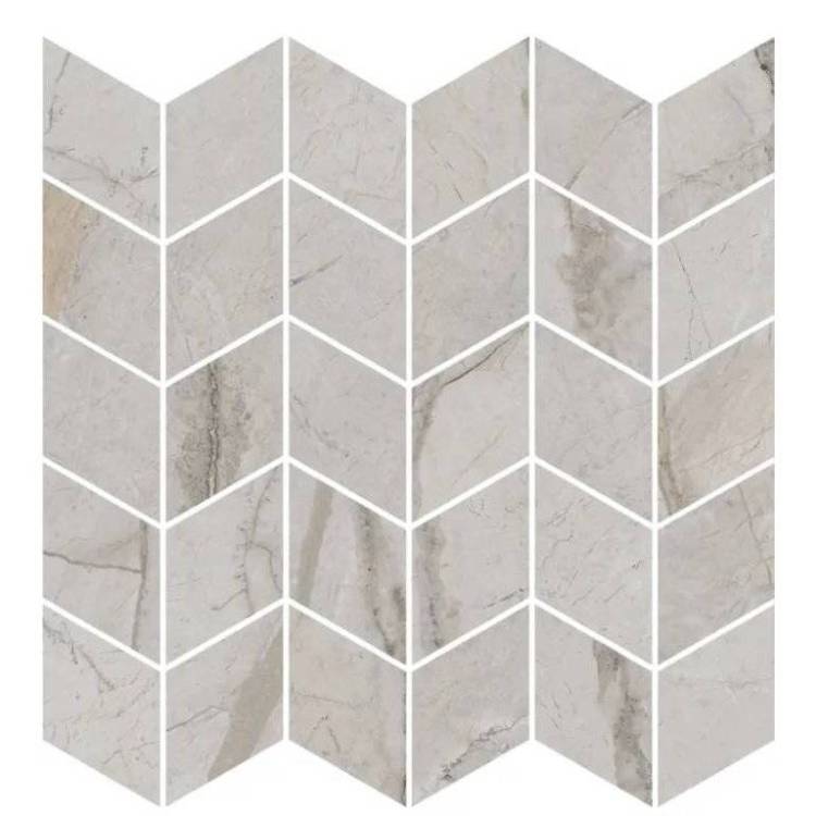 Декор Kerama Marazzi Ифран KMD2MSM007BR Мозаичный Серый Светлый Глянцевый Обрезной 30x31.2