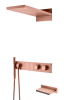 Душевой комплект Boheme Zodiac 133-2-CB с изливом, с термостатом, трехпозиционная, Copper Brushed