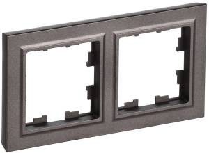 Рамка 2-постовая IEK Brite BR-M22-K45 темная бронза