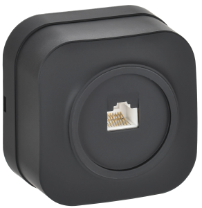 Розетка компьютерная RJ45 IEK Glory EKH10-K02M черный матовый