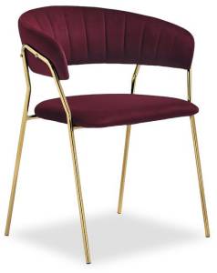 Стул Woodville Kamelia 15717 золотой, бордовый