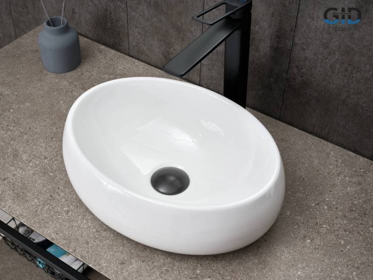 Раковина Gid Lago N9030ds 51235 белая, 40x30x13.5