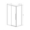 Душевой уголок Vincea Slim-N VSR-4SN8014CL 1400x800, профиль хром, стекло прозрачное фото 6