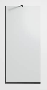 Душевая перегородка Timo TP-1190/03F-8 профиль черный, стекло матовое, 119x195