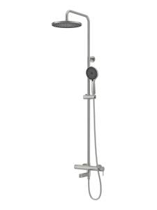Душевая стойка BelBagno Delta DEL2.0-VSCM-IN с тропическим душем и поворотным изливом, сатин