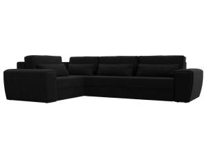 Диван угловой Лига Диванов Лига-008 Long 118774L черный, левый