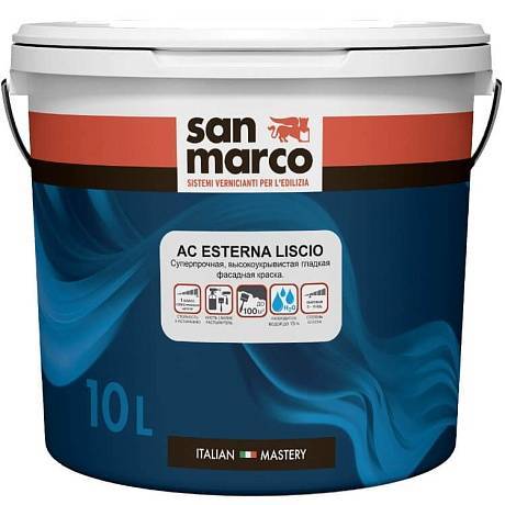 Краска фасадная San Marco AC Esterna Liscio А 1 л