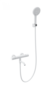 Смеситель для ванны Wonzon & Woghand WW-B3013-A1-MW с душем и термостатом, белый матовый