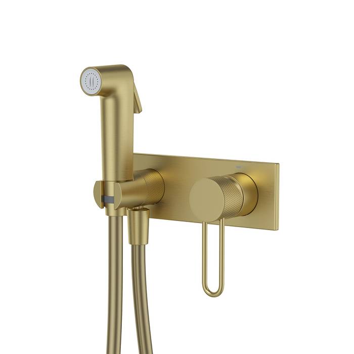 Гигиенический душ Iddis Duna DUNMGV0i08 с защитным клапаном, золото матовое