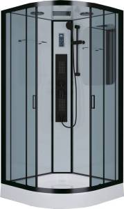 Душевая кабина Niagara Premium NG-6902-01G BLACK 100х100х210 черная, с низким поддоном