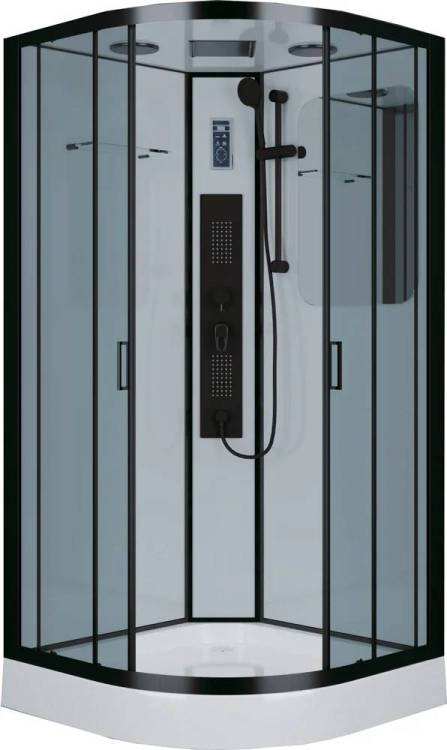 Душевая кабина Niagara Premium NG-6902-01G BLACK 100х100х210 черная, с низким поддоном