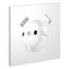 Лицевая панель для розетки с заземлением, шторками и USB Type A+A Voltum S70 VLS000902 белый
