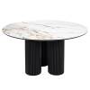 Стол Bradex Home Bravo RF 0857 calacatta matt (матовый), черный, керамогранит 140x140x75