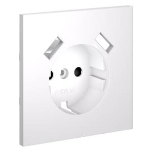Лицевая панель для розетки с заземлением, шторками и USB Type A+A Voltum S70 VLS000902 белый
