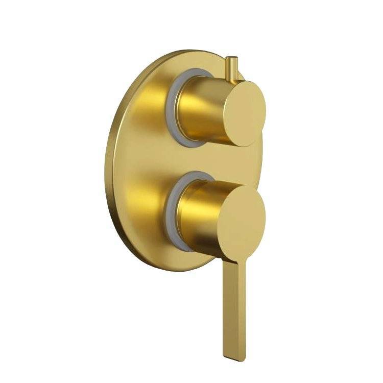 Смеситель для ванны Paini Brera 74PJ6911 PVD встраиваемый, золотой матовый