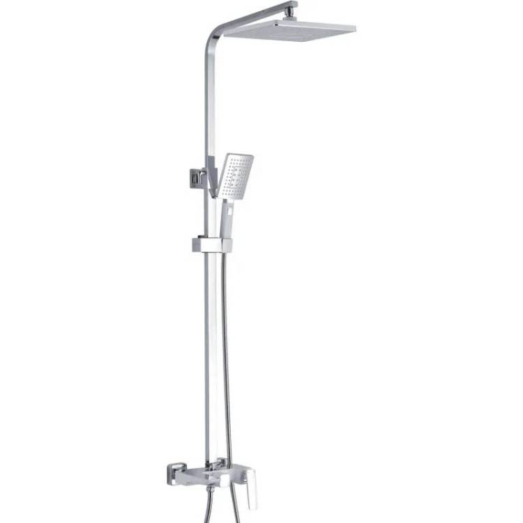Душевая система Rose R1636F белый, хром