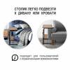 Стол компьютерный Bradex Home Isola FR 0688 темное дерево, черный, с полкой 80x40x66(90) фото 10