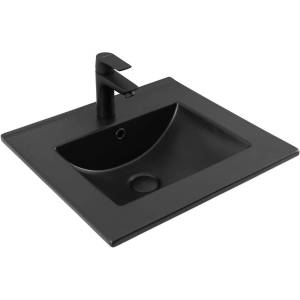 Раковина Aquanet Flat 329252 52 см, черная матовая