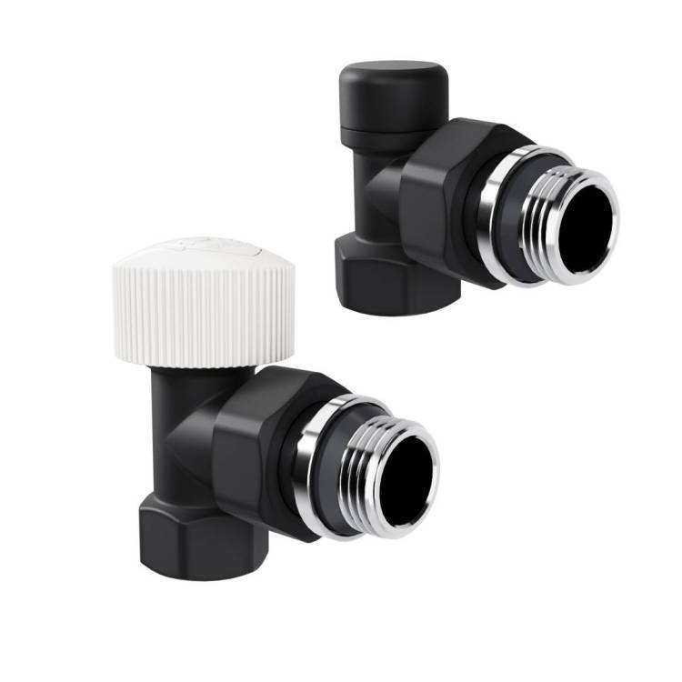 Набор термостатический угловой Royal Thermo Design НС-1640381 1/2" М30х1,5 Черный