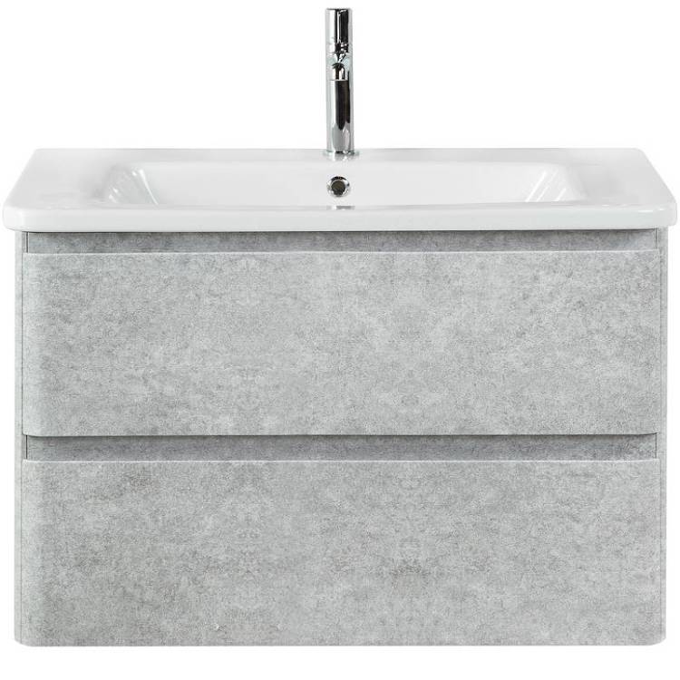 Тумба с раковиной Belbagno Albano-Cer ALBANO-CER-800-2C-SO-CVG 77x44x50 Cemento Verona Grigio подвесная с двумя выкатными ящиками