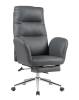 Кресло компьютерное Stool Group TopChairs Solid DD-004-OT grey серый, с оттоманкой