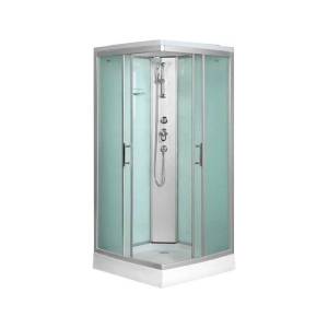 Душевая кабина Arcus Style S-43 100x100x210, двери - матовые фактурные, задние стекла - белые матовые