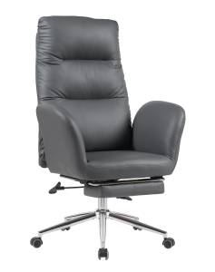 Кресло компьютерное Stool Group TopChairs Solid DD-004-OT grey серый, с оттоманкой