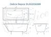 Чугунная ванна Delice Repos 170x70 с ножками фото 8