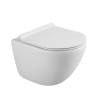 Унитаз подвесной BelBagno Amanda BB051CHR/BB076SC безободковый, с сиденьем микролифт, белый фото 2