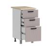 Кухонный модуль напольный Аленушка Лотос Н3Я 400 Н00231163 кашемир,скоба антрацит фото 2
